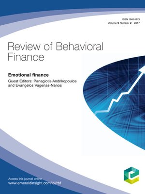 cover image of Review of Behavioral Finance, Volume 9, Number 2